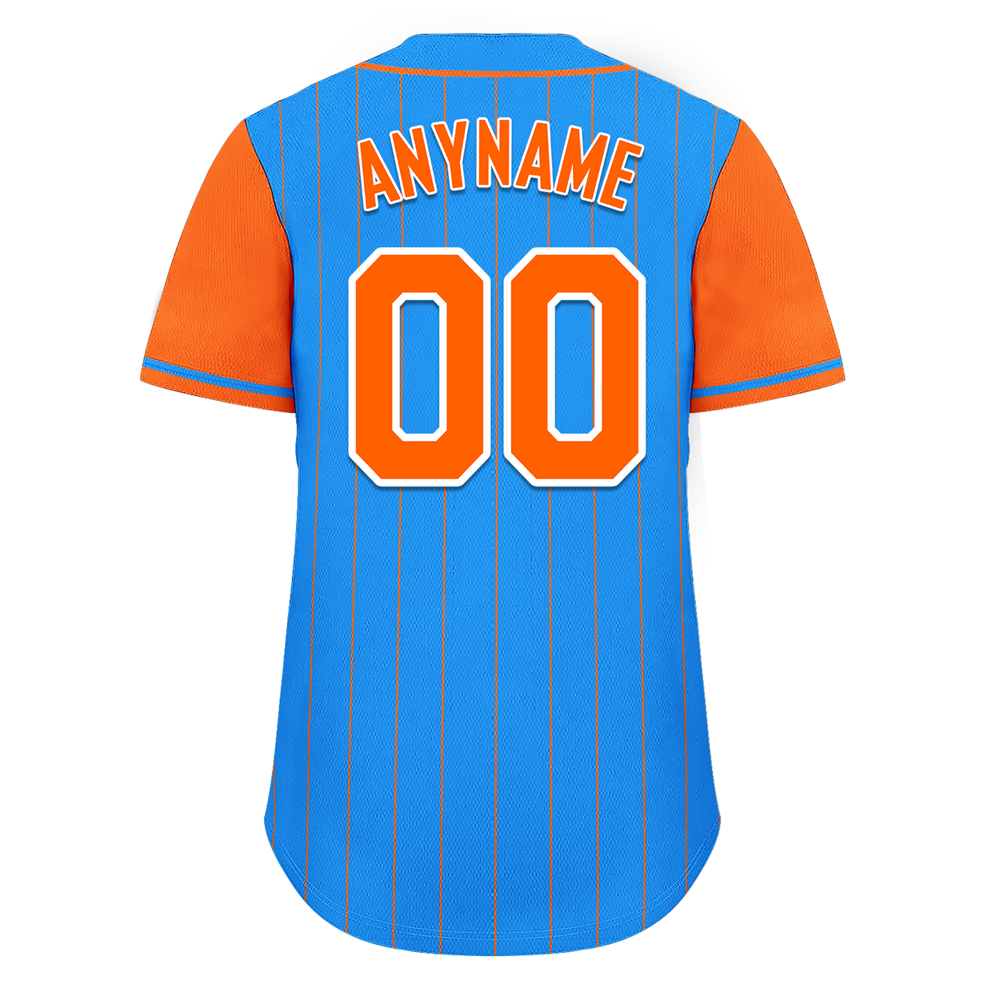 Custom Blue Orange Stripe Fashion Personalized Authentic Baseball Jersey BSBJ01-D017211