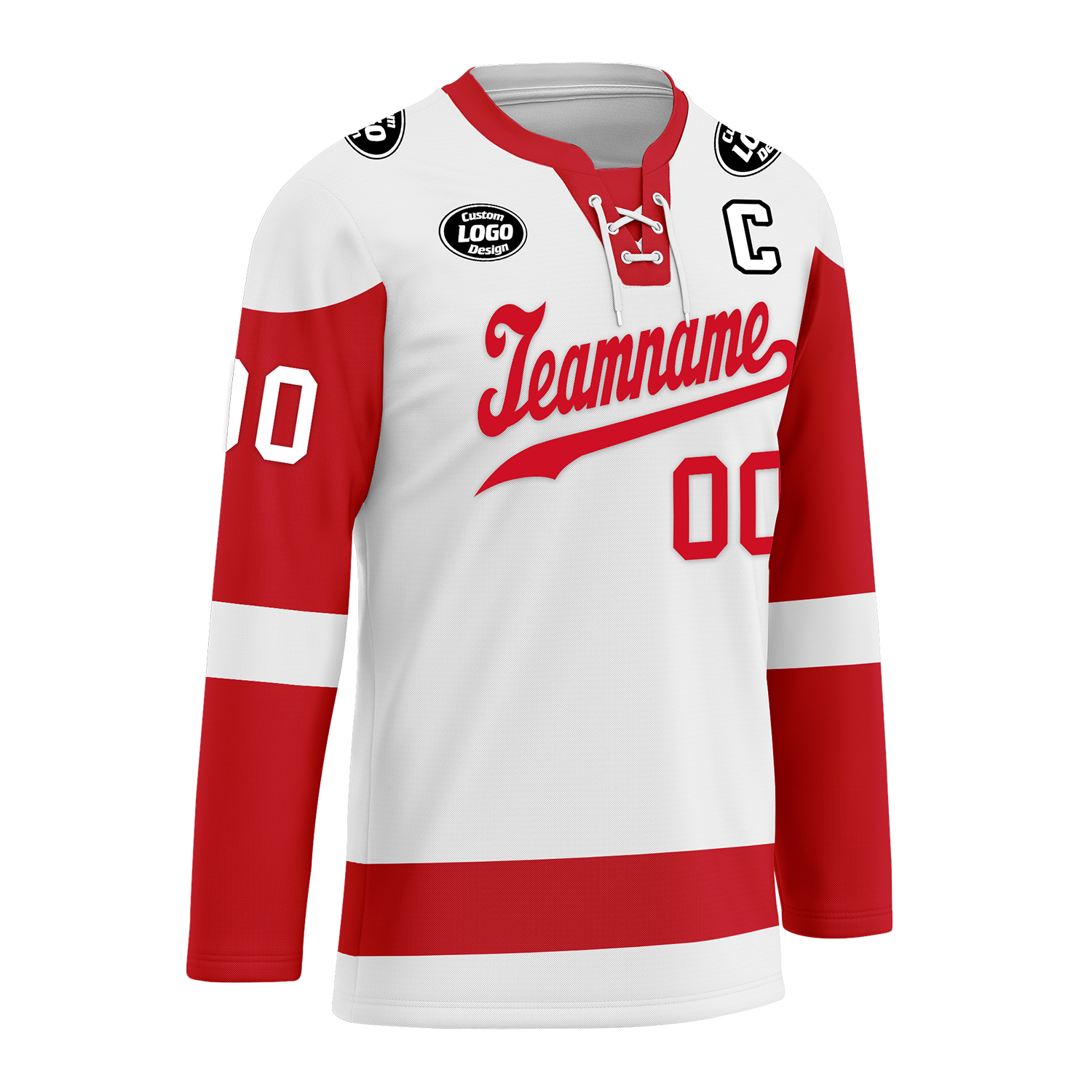 Custom White Red Personalized Hockey Jersey HCKJ01-D0a70ad