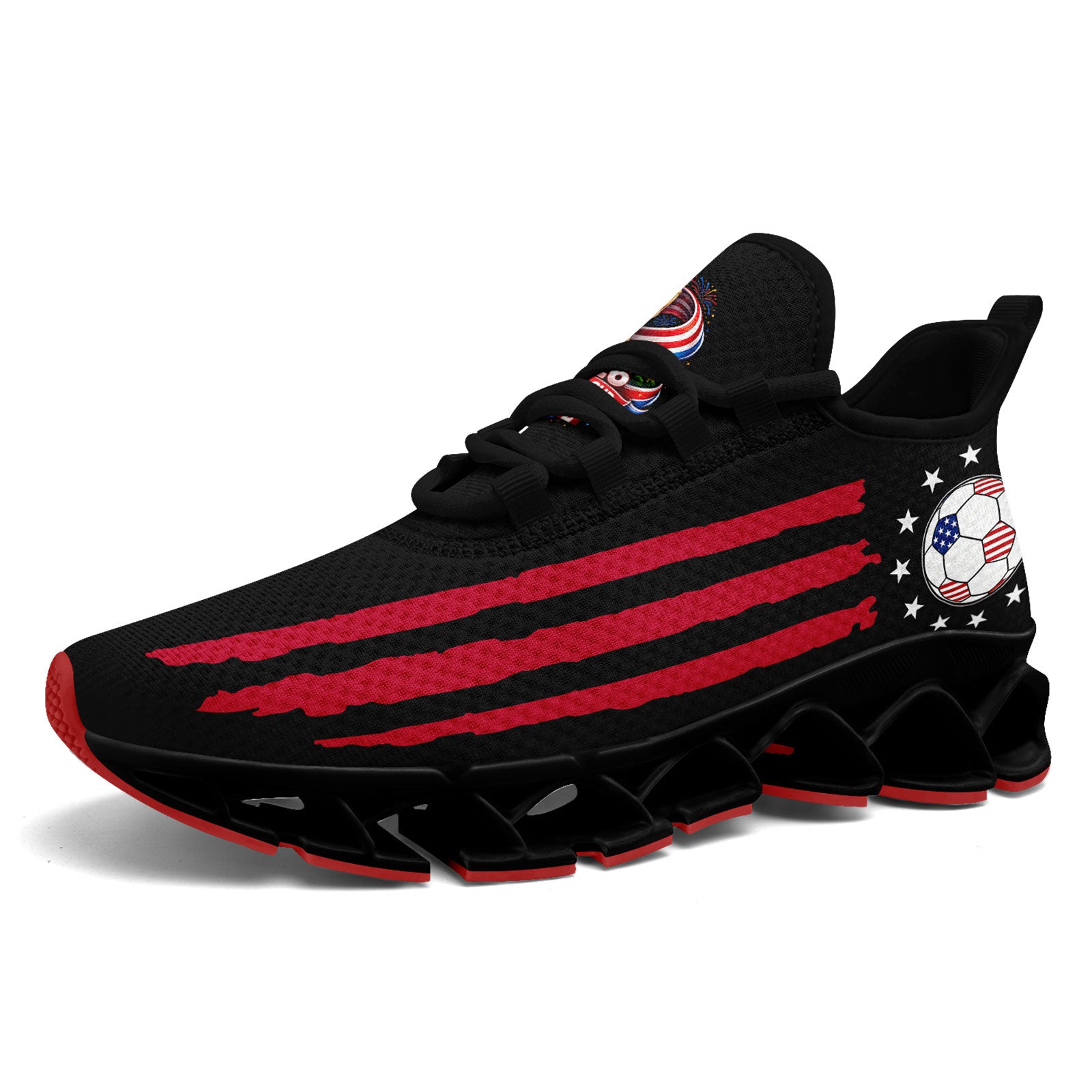 Custom United States 2026 World Cup Sneakers DIY Country Flag Running Shoes Lightweight Sport Shoes Gift for Football Fans Personalized Team Name and Logo FN003XD-F028038-2