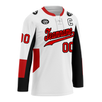 Custom White Black Personalized Hockey Jersey HCKJ01-D0a70a9