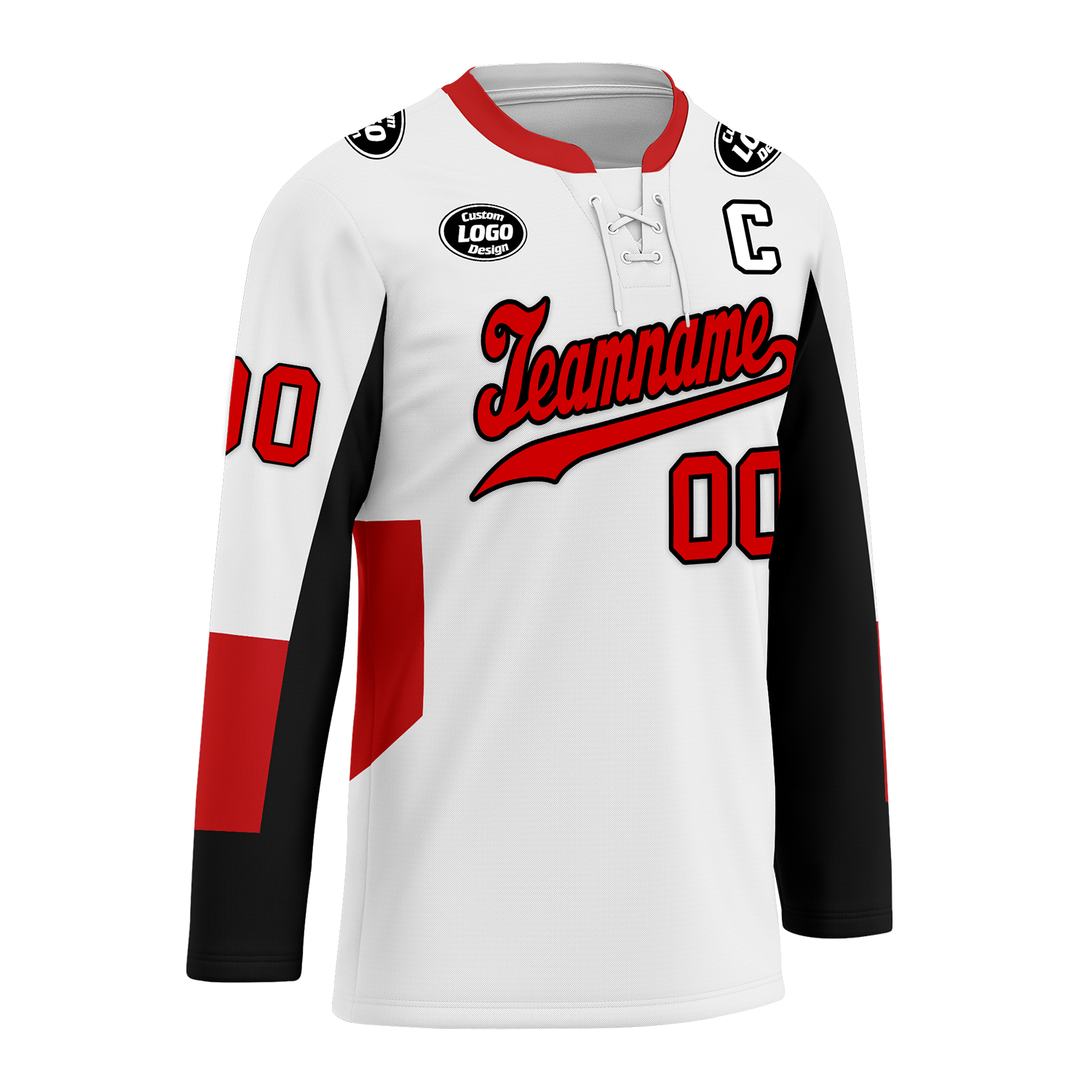 Custom White Black Personalized Hockey Jersey HCKJ01-D0a70a9
