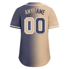 Custom Beige Blue Gradient Fashion Personalized Authentic Baseball Jersey BSBJ01-D0a7080