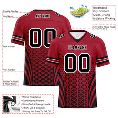 Custom Red Black Georgia Personalized Authentic Football Jersey FBJ02-D023033-3