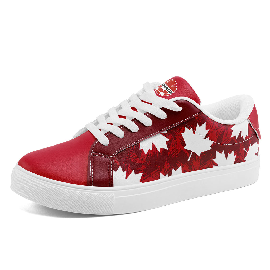 Custom Canada 2026 World Cup Sneakers DIY Country Flag Running Shoes Lightweight Sport Shoes Gift for Football Fans Personalized Team Name and Logo FN023-F020031-2