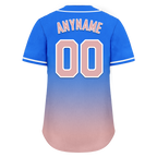 Custom Blue Pink Fade Fashion Personalized Authentic Baseball Jersey BSBJ01-D0a70e0