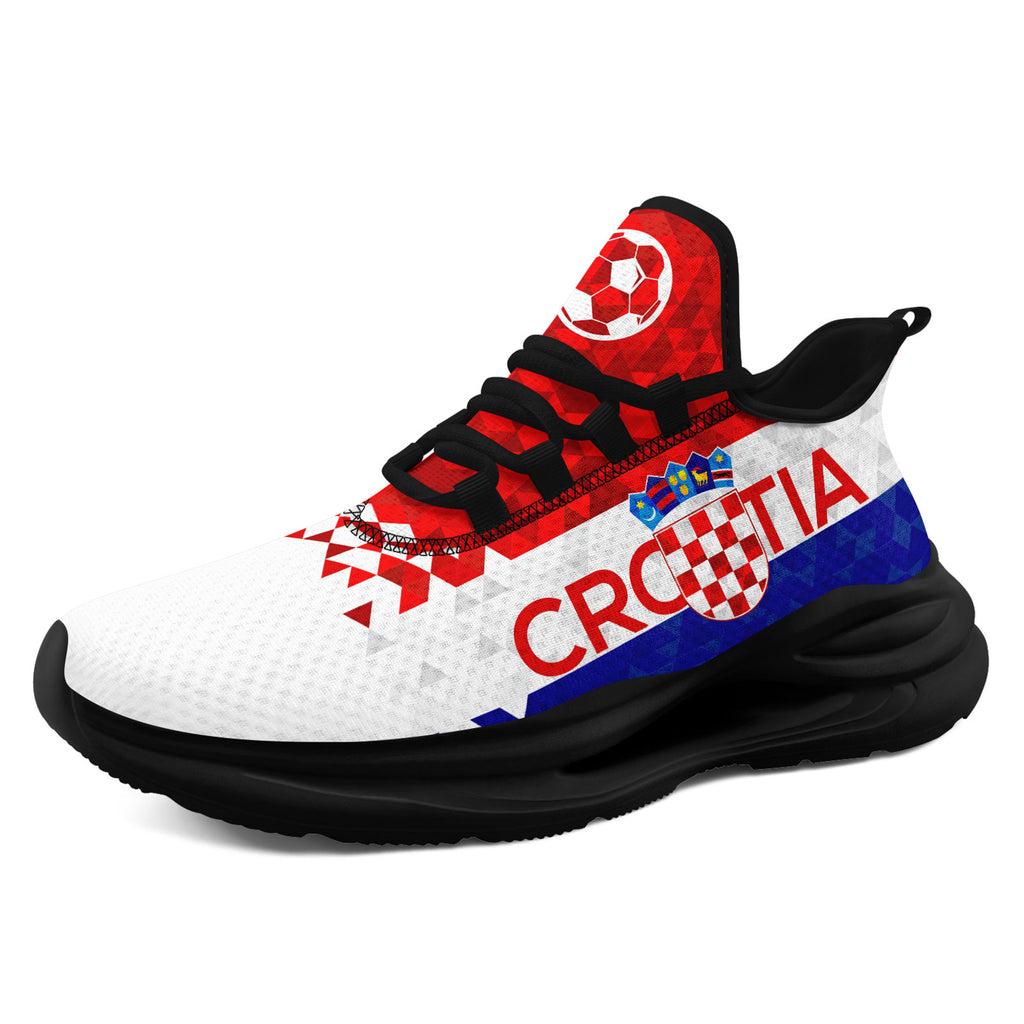 Custom Croatia 2026 World Cup Sneakers DIY Country Flag Running Shoes Lightweight Sport Shoes Gift for Football Fans Personalized Team Name and Logo FN079-F009105-5