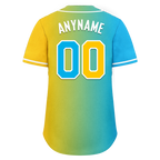 Custom Blue Yellow Gradient Fashion Personalized Authentic Baseball Jersey BSBJ01-D0a709b