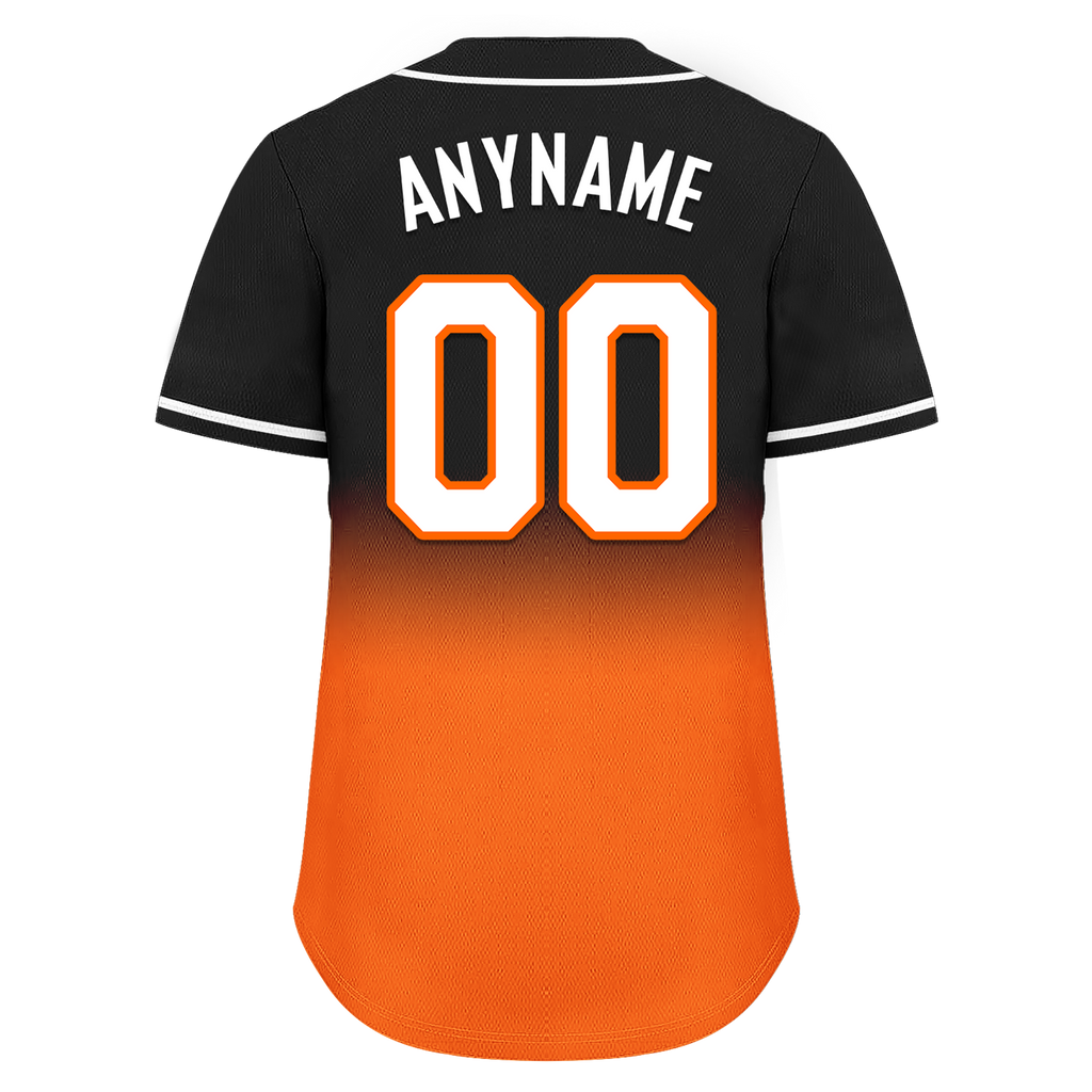 Custom Black Orange Fade Fashion Personalized Authentic Baseball Jersey BSBJ01-D0a70ce