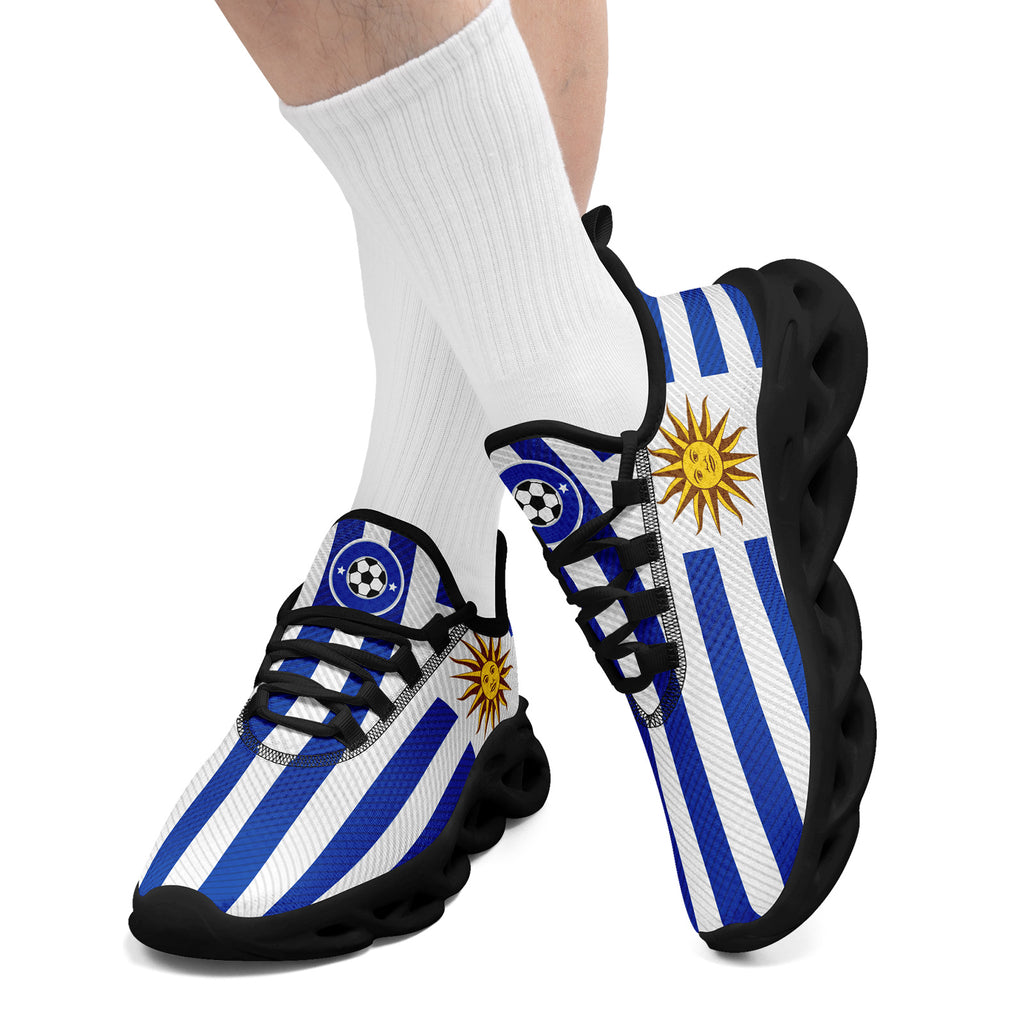 Custom Uruguay 2026 World Cup Sneakers DIY Country Flag Running Shoes Lightweight Sport Shoes Gift for Football Fans Personalized Team Name and Logo FN003-F009072-4