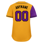 Custom Purple Yellow Skull Fashion Personalized Authentic Baseball Jersey BSBJ01-D017149