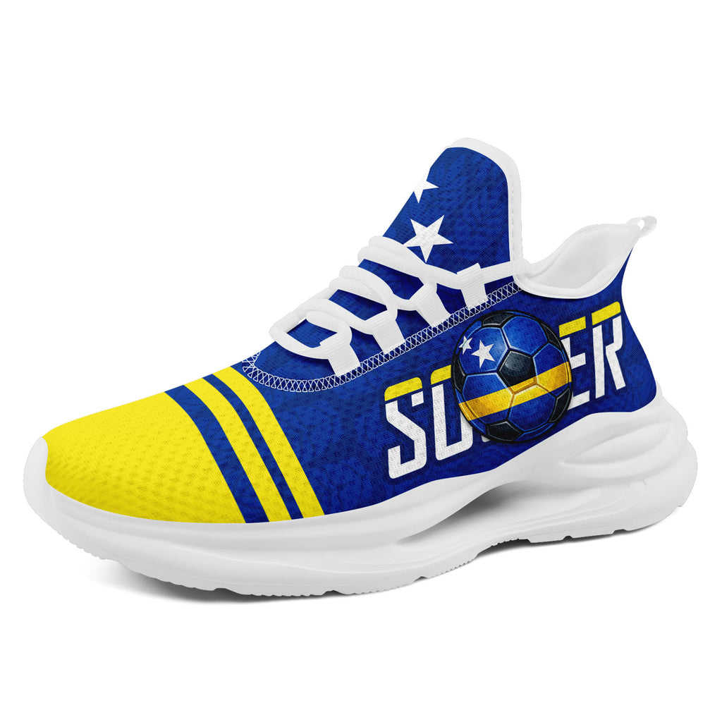 Custom Curaçao 2026 World Cup Sneakers DIY Country Flag Running Shoes Lightweight Sport Shoes Gift for Football Fans Personalized Team Name and Logo FN079-F009087-3