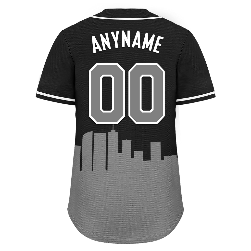 Custom Black Gray City Edition Personalized Authentic Baseball Jersey BSBJ01-D017139