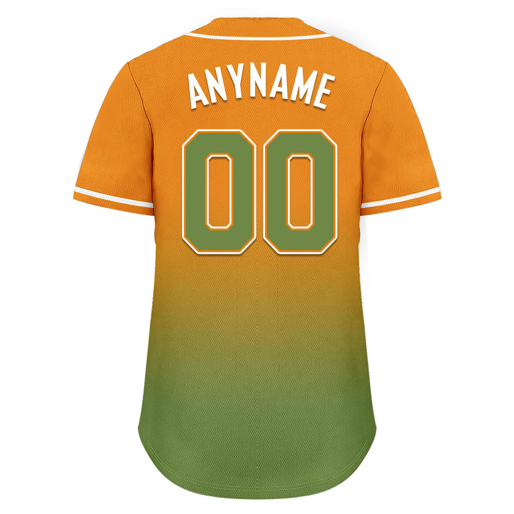 Custom Orange Green Fade Fashion Personalized Authentic Baseball Jersey BSBJ01-D0a70b9