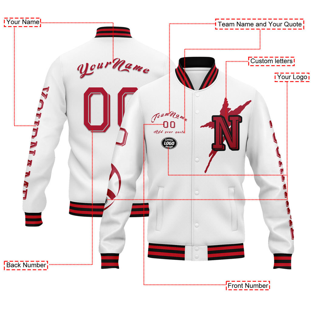 Custom White Red Blue New York Jacket and Sports Shoes Combo Offer Personalized Combo ZH-D020294-21