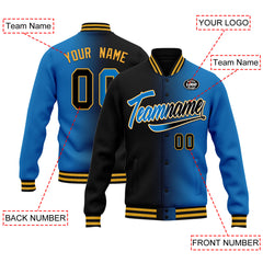 Custom Gradient Fashion Jacket Bomber Full-Snap Varsity Letterman Personalized Jacket FZ005-D028016-6