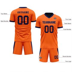 Custom Netherlands Orange Blue Soccer Sets Jersey Personalized SCJ101-D06142