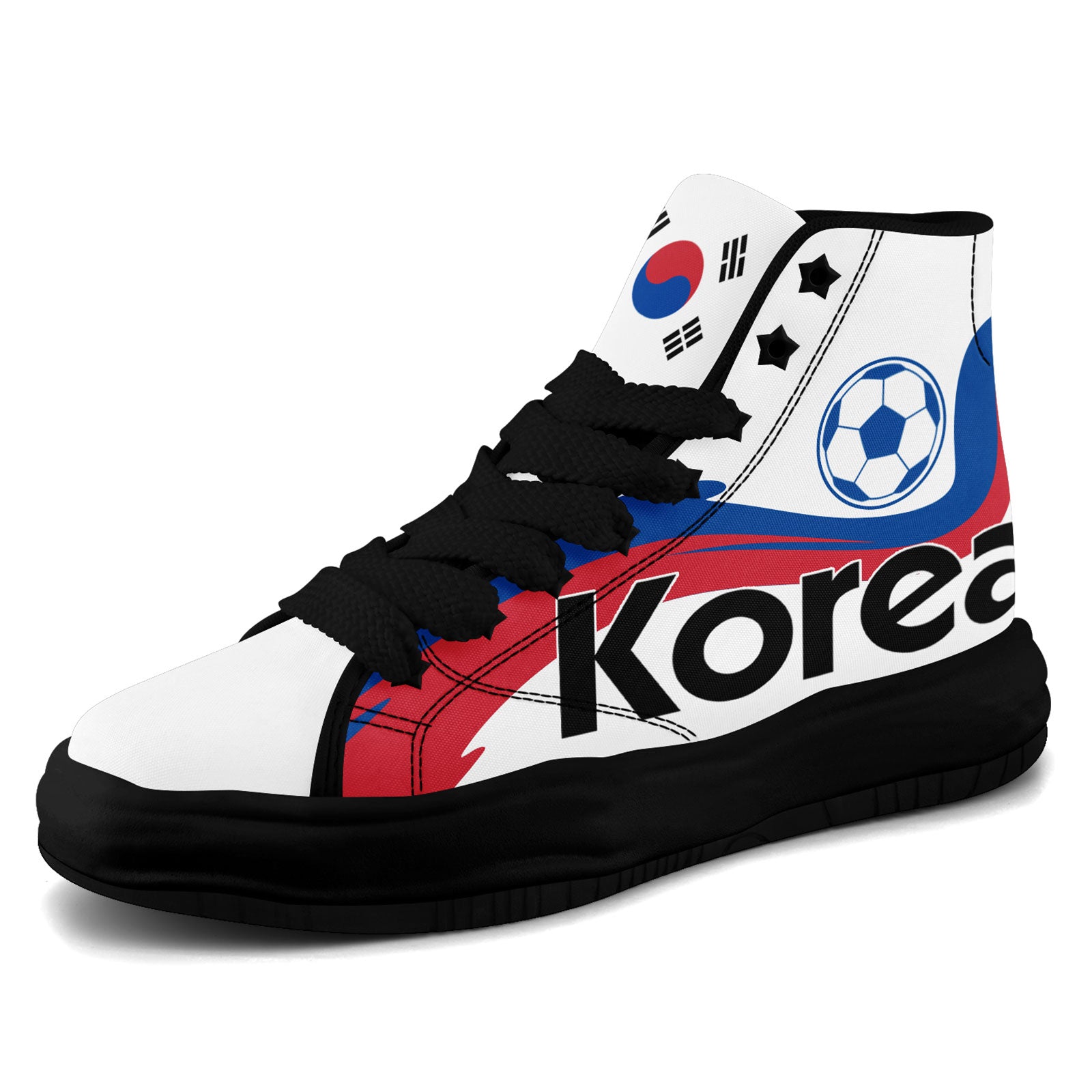Custom South Korea 2026 World Cup Sneakers DIY Country Flag Running Shoes Lightweight Sport Shoes Gift for Football Fans Personalized Team Name and Logo FN039-F009106-3