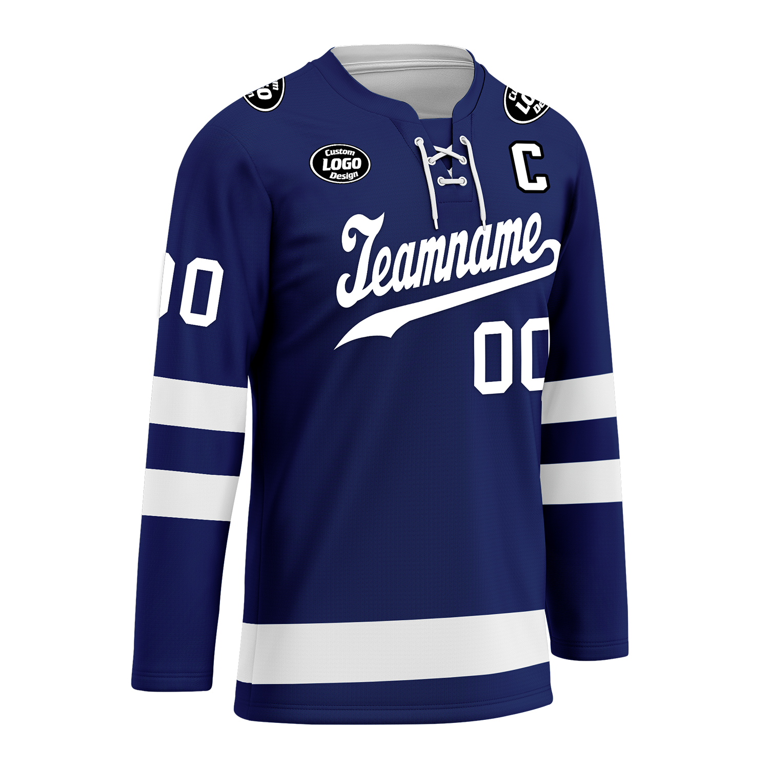 Custom Blue White Personalized Hockey Jersey HCKJ01-D0a70bc