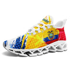Custom Ecuador 2026 World Cup Sneakers DIY Country Flag Running Shoes Lightweight Sport Shoes Gift for Football Fans Personalized Team Name and Logo FN003XD-F009092-4
