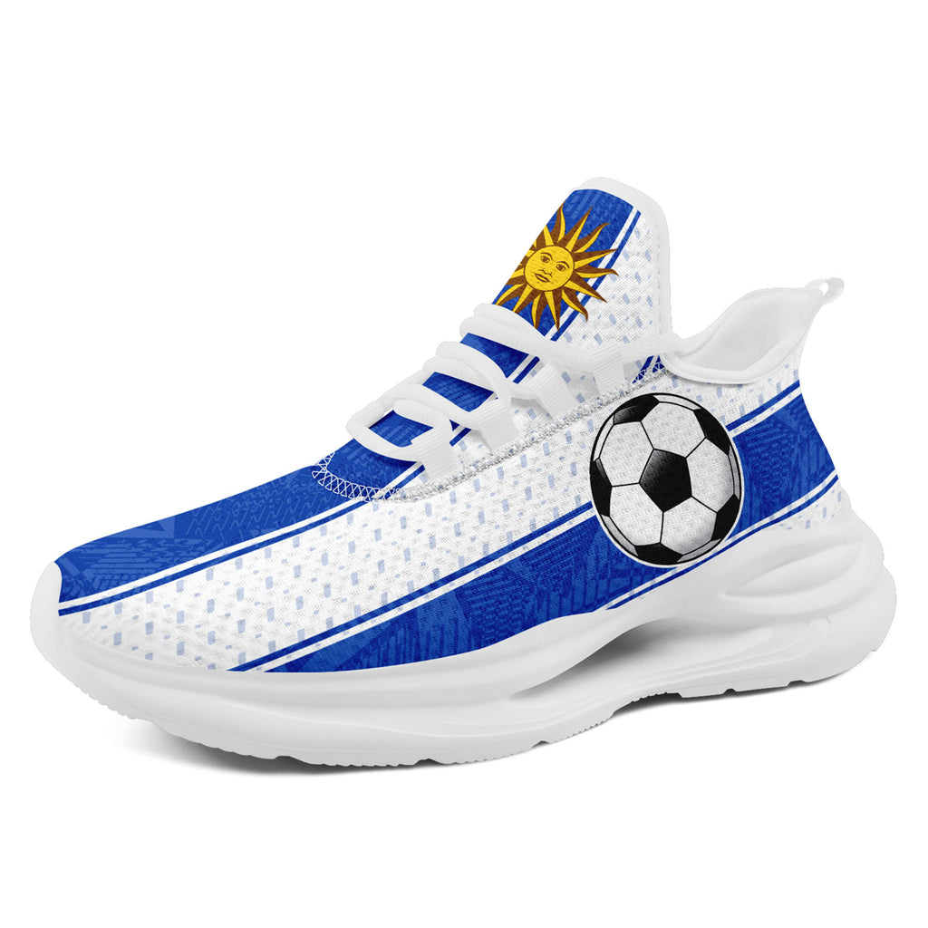 Custom Uruguay 2026 World Cup Sneakers DIY Country Flag Running Shoes Lightweight Sport Shoes Gift for Football Fans Personalized Team Name and Logo FN079-F009082-3