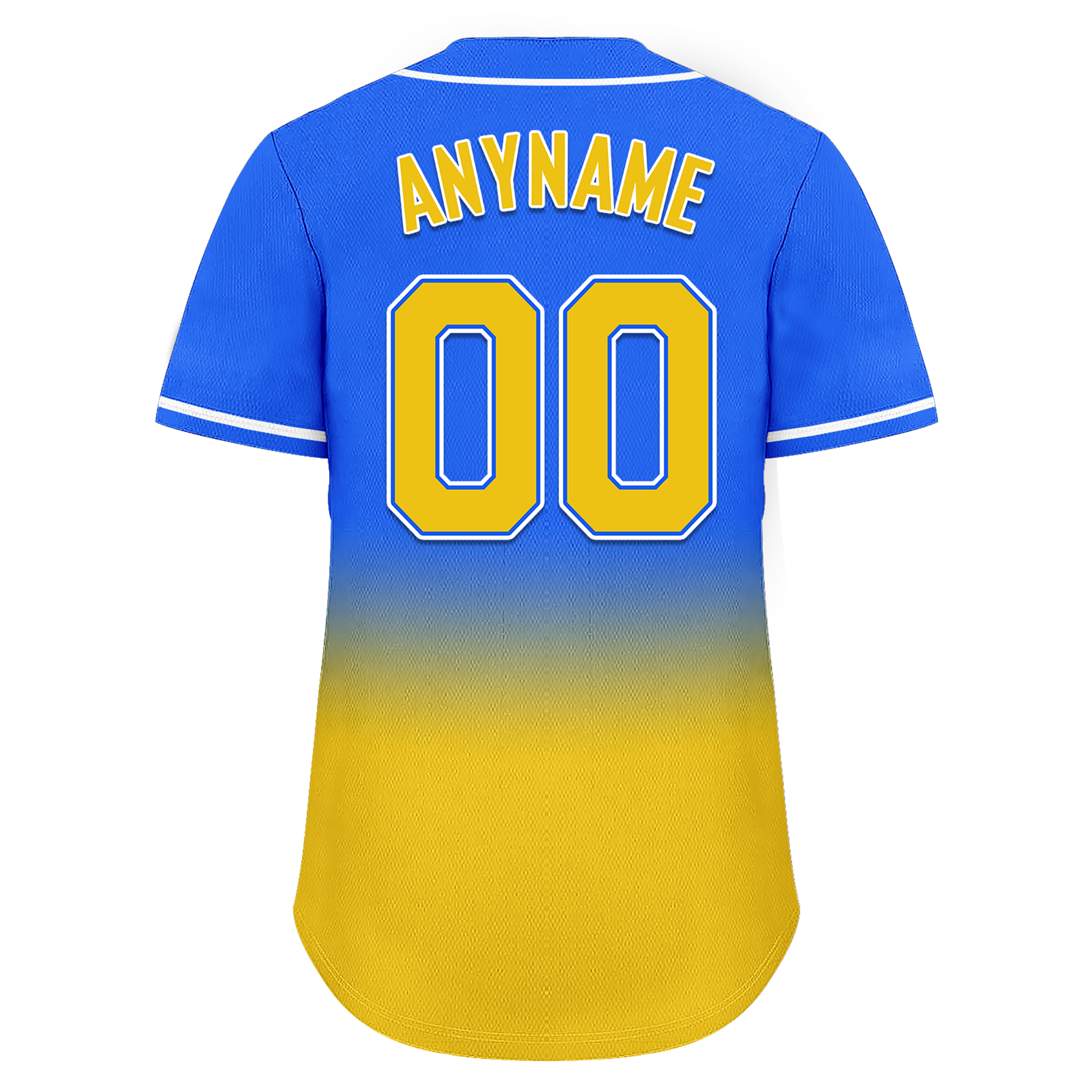 Custom Blue Yellow Fade Fashion Personalized Authentic Baseball Jersey BSBJ01-D0a70c0