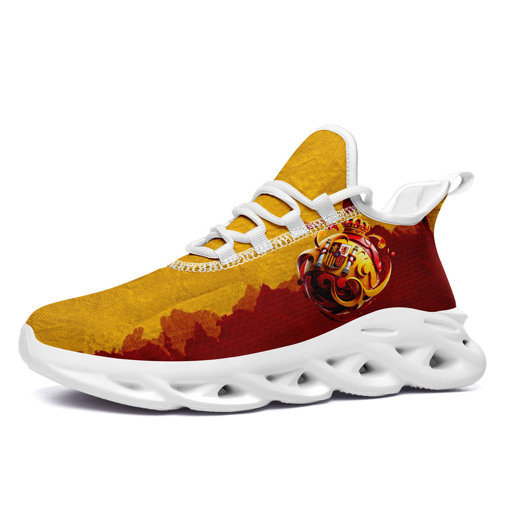 Custom Spain 2026 World Cup Sneakers DIY Country Flag Running Shoes Lightweight Sport Shoes Gift for Football Fans Personalized Team Name and Logo FN003-F025036-1
