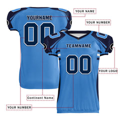 Custom Blue Deep Blue Tennessee High-Performance American Football Jersey FBJ06-D023001-32