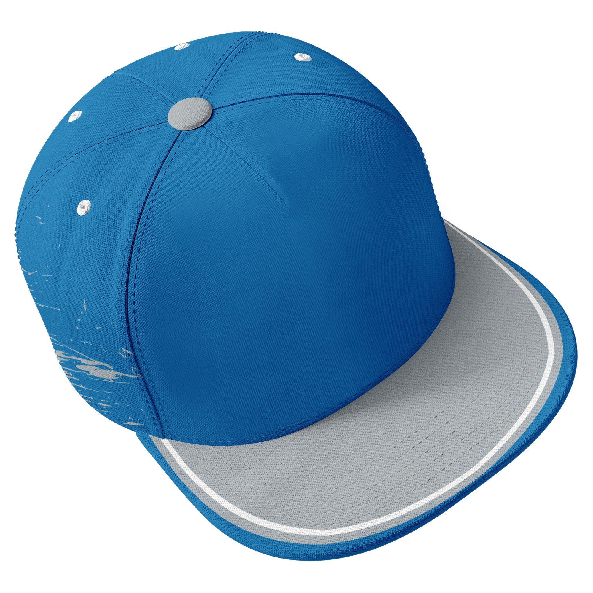 Custom Blue Gray Detroit Football Jersey and Hat Combo Offer Personalized Combo ZH-D020326-11
