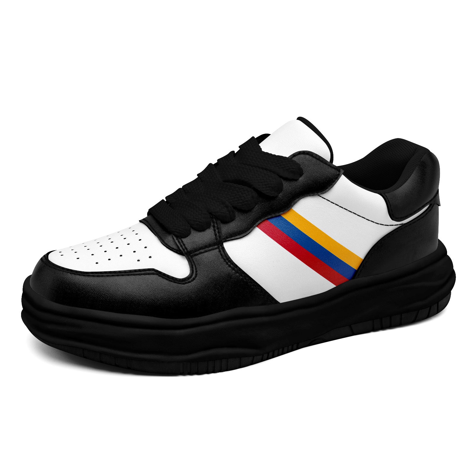 Custom Black White Pittsburgh Shoes Personalized Sneaker FN032-D020389-30