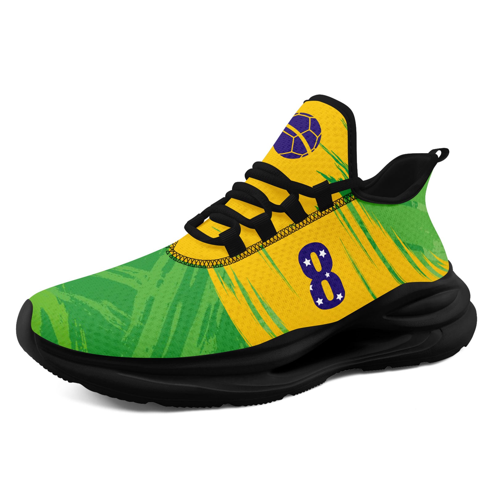 Custom 2026 World Cup Brazil Sneakers DIY Country Flag Running Shoes Lightweight Sport Shoes Gift for Football Fans Personalized Team Name and Logo FN079-F027080-4