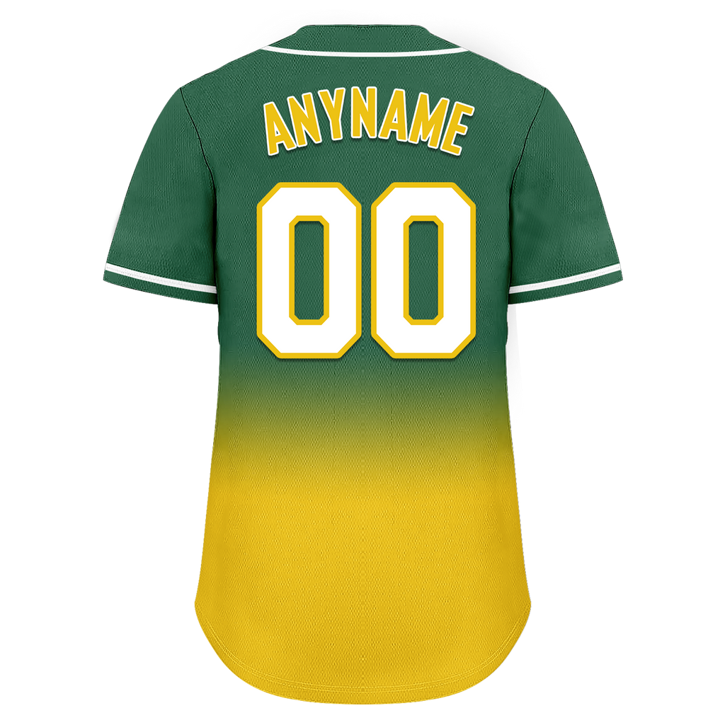 Custom Green Yellow Fade Fashion Personalized Authentic Baseball Jersey BSBJ01-D0a70ca