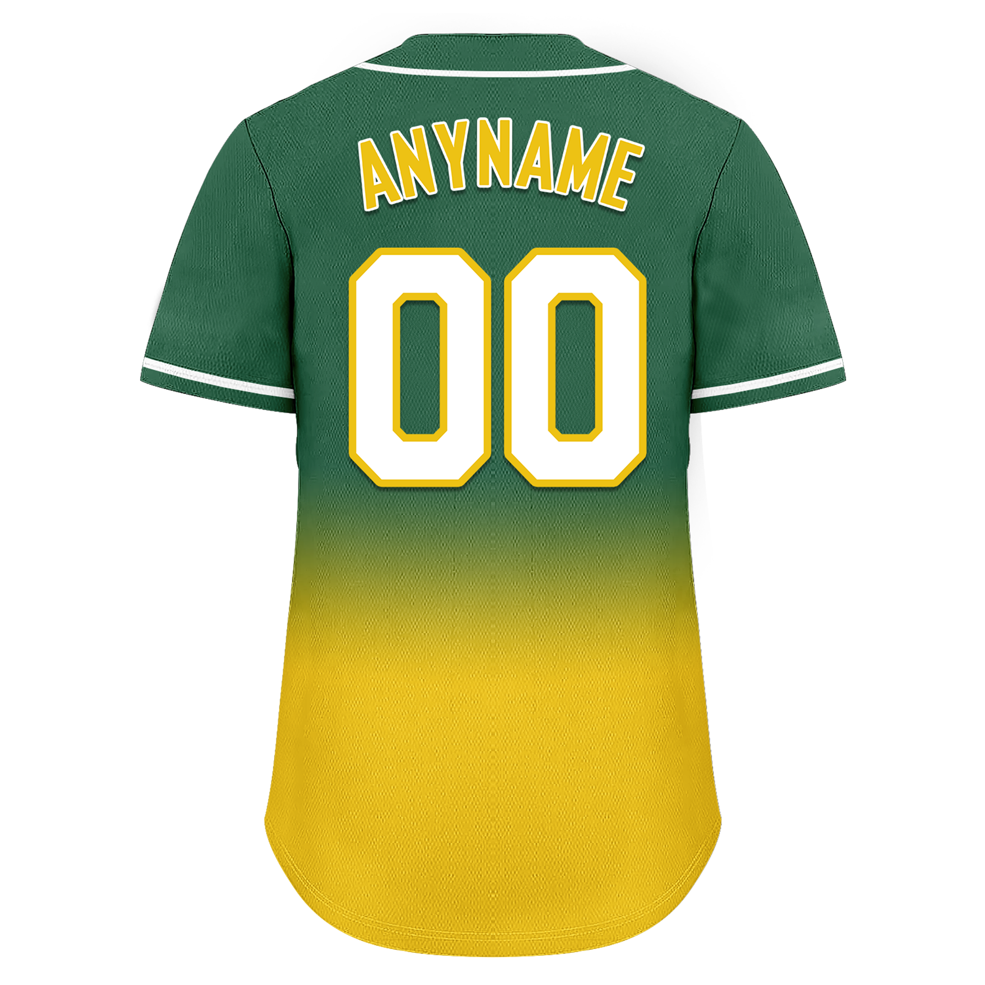 Custom Green Yellow Fade Fashion Personalized Authentic Baseball Jersey BSBJ01-D0a70ca