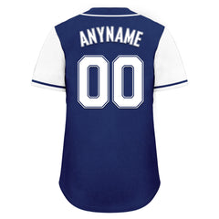 Custom Blue White Raglan Sleeves Personalized Authentic Baseball Jersey BSBJ01-D020200-6