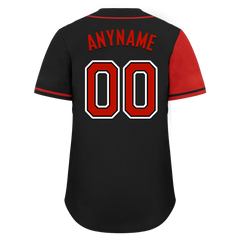 Custom Red Black Skull Fashion Personalized Authentic Baseball Jersey BSBJ01-D017158