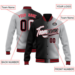 Custom Gradient Fashion Jacket Bomber Full-Snap Varsity Letterman Personalized Jacket FZ005-D028016-2