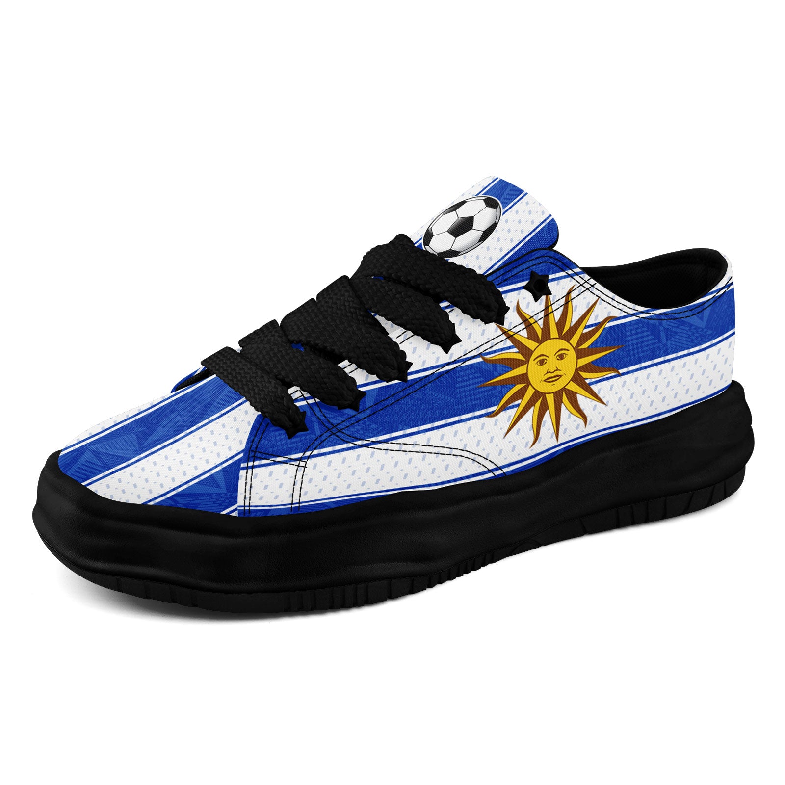 Custom Uruguay 2026 World Cup Sneakers DIY Country Flag Running Shoes Lightweight Sport Shoes Gift for Football Fans Personalized Team Name and Logo FN038-F009112-3