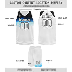 Custom White Blue City Edition Personalized Sports Uniform Authentic Basketball Jersey BBJ01-D06101-18