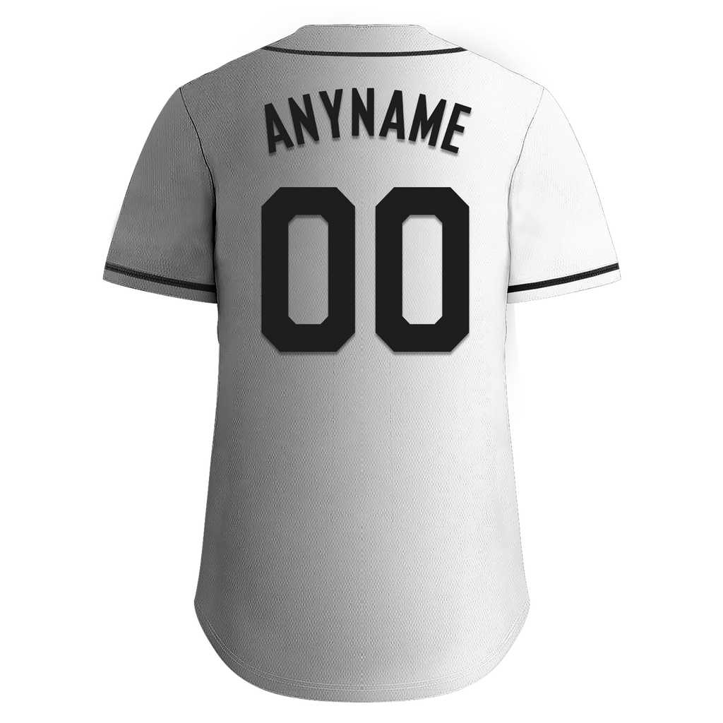 Custom White Grey Gradient Fashion Personalized Authentic Baseball Jersey BSBJ01-D0a7aaf