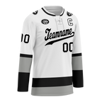 Custom White Grey Personalized Hockey Jersey HCKJ01-D0a70e7