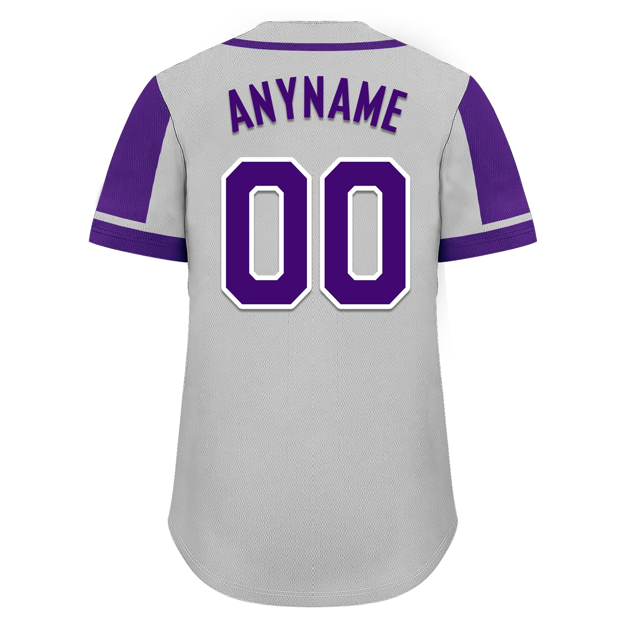 Custom Gray Purple Raglan Sleeves Personalized Authentic Baseball Jersey BSBJ01-D017186