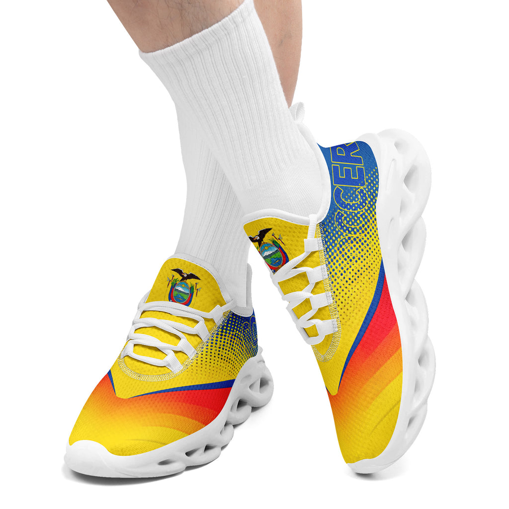 Custom Ecuador 2026 World Cup Sneakers DIY Country Flag Running Shoes Lightweight Sport Shoes Gift for Football Fans Personalized Team Name and Logo FN003-F009077-3