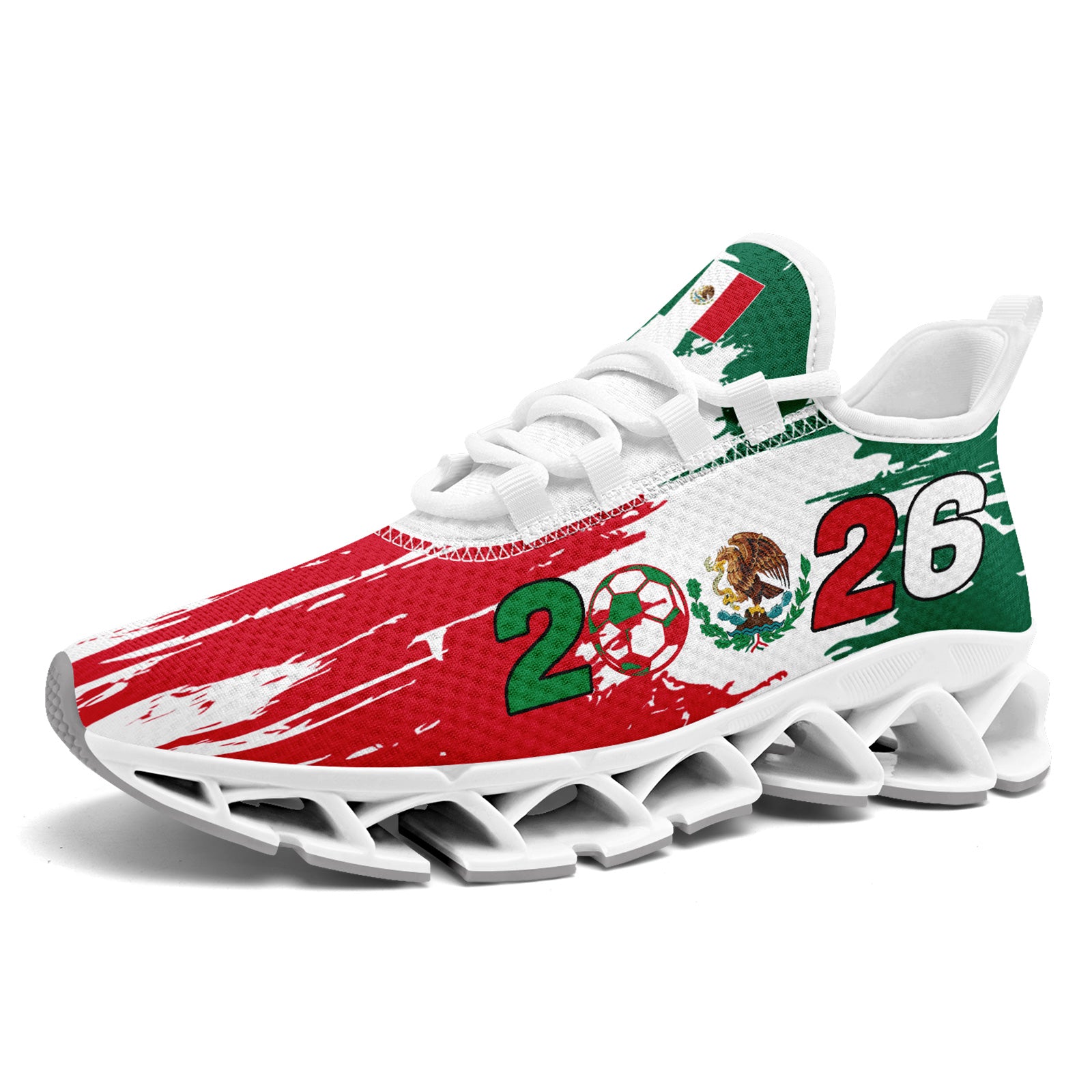 Custom 2026 World Cup Mexico Sneakers DIY Country Flag Running Shoes Lightweight Sport Shoes Gift for Football Fans Personalized Team Name and Logo FN003XD-F023050-1