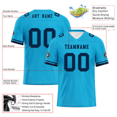 Custom Blue Tennessee Personalized Authentic Football Jersey FBJ02-D020263-32