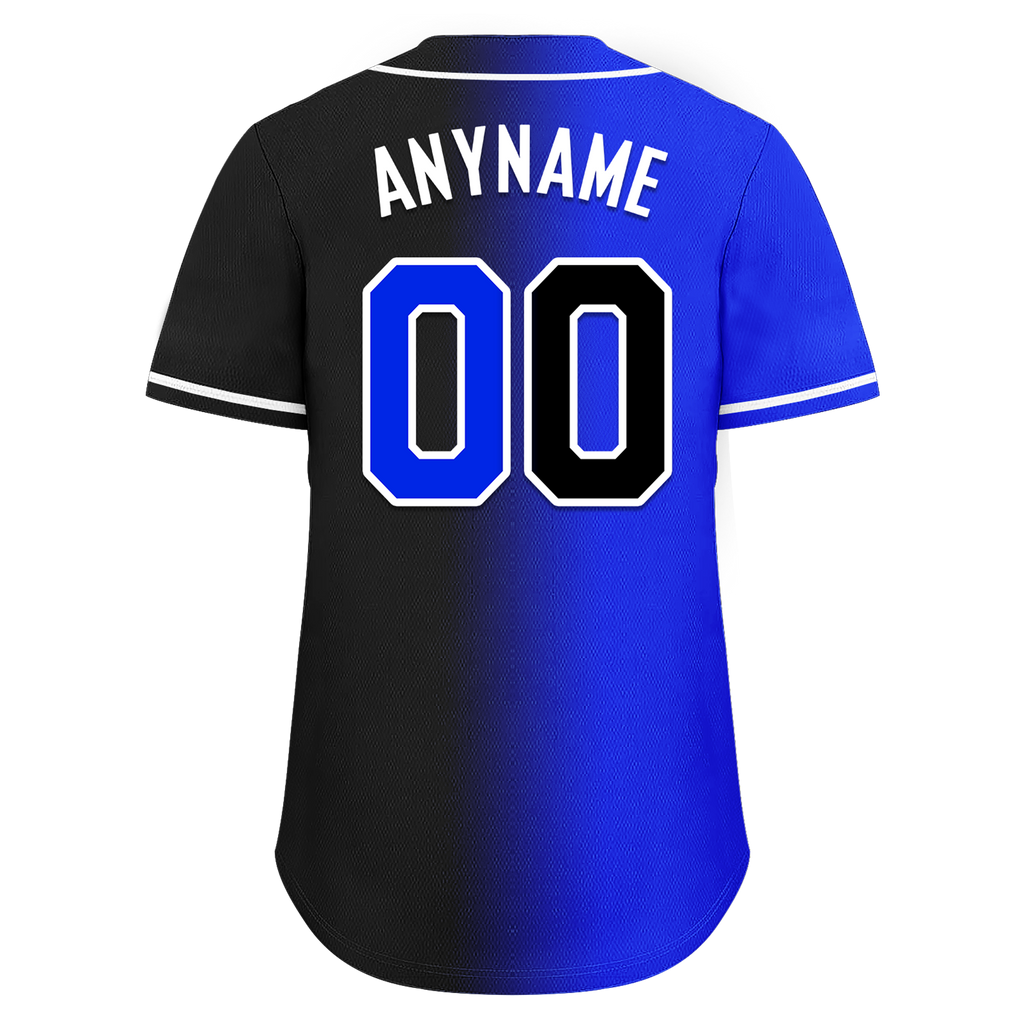 Custom Blue Black Gradient Fashion Personalized Authentic Baseball Jersey BSBJ01-D0a709e