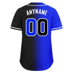 Custom Blue Black Gradient Fashion Personalized Authentic Baseball Jersey BSBJ01-D0a709e