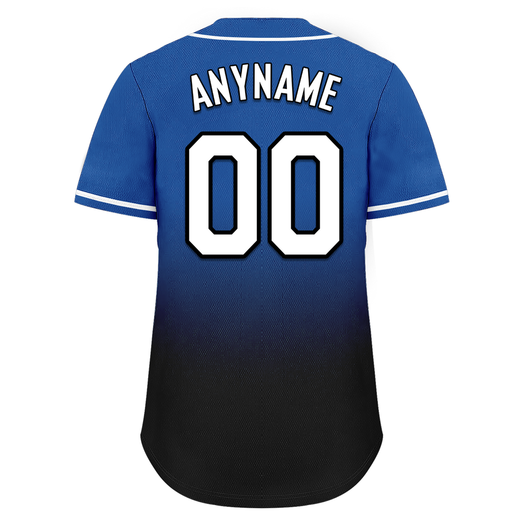 Custom Blue Black Fade Fashion Personalized Authentic Baseball Jersey BSBJ01-D0a70be