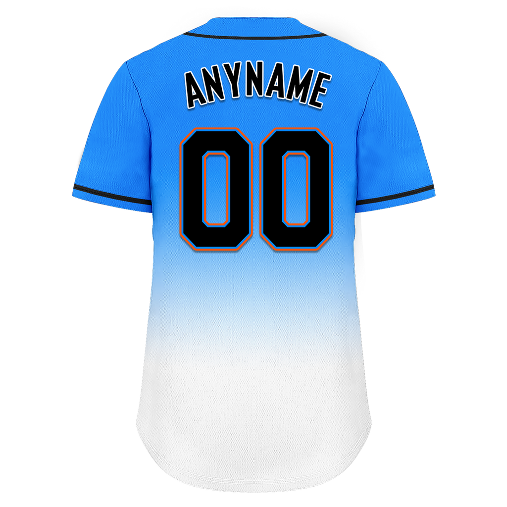 Custom Blue White Fade Fashion Personalized Authentic Baseball Jersey BSBJ01-D0a70ef