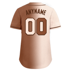 Custom Beige Brown Gradient Fashion Personalized Authentic Baseball Jersey BSBJ01-D0a708e