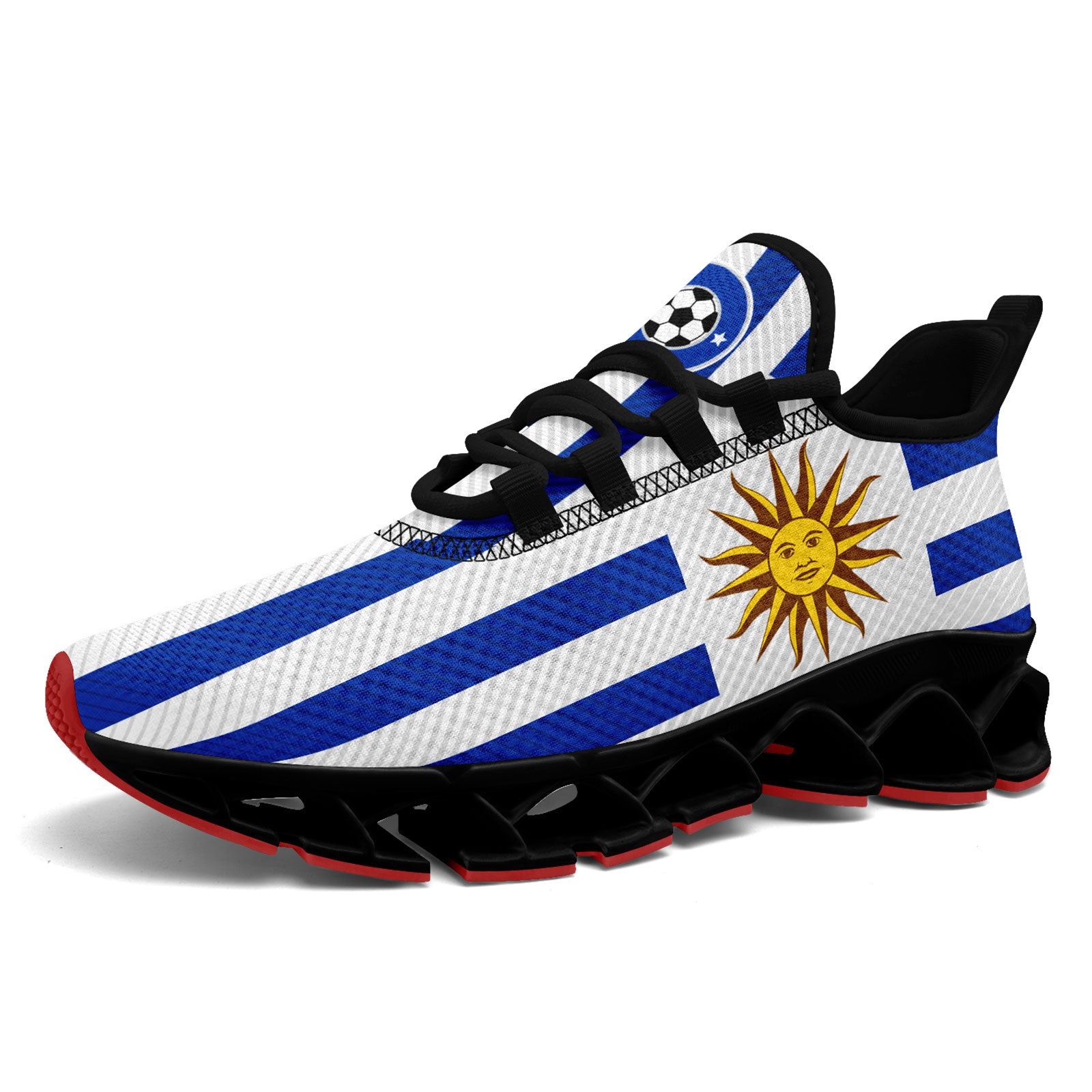 Custom Uruguay 2026 World Cup Sneakers DIY Country Flag Running Shoes Lightweight Sport Shoes Gift for Football Fans Personalized Team Name and Logo FN003XD-F009085-4