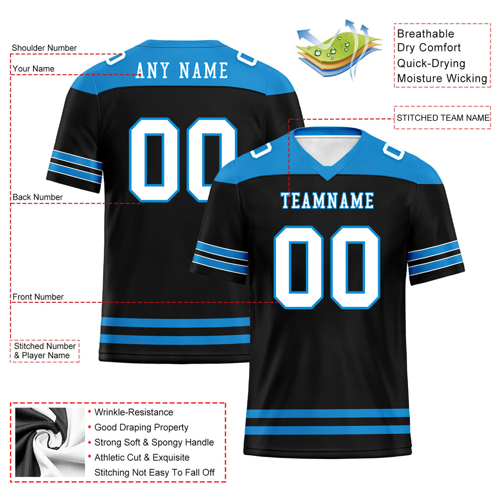 Custom Carolina Personalized Authentic Football Jersey FBJ02-E0607-27